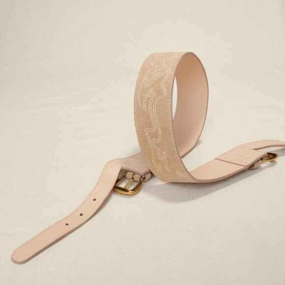 NWT Maje Suede belt with double buckle main image 5